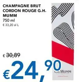 Migross Superstore Champagne brut cordon rouge g.h. mumm offerta