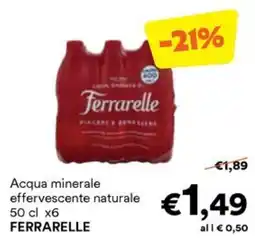 Unes Acqua minerale effervescente naturale FERRARELLE offerta