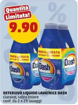 PENNY Detersivo liquido lavatrice Dash classico, salva colore offerta