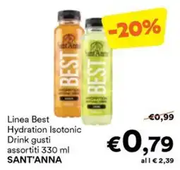 Unes Linea Best Hydration Isotonic Drink gusti assortiti SANT'ANNA offerta