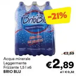 Unes Acqua minerale Leggermente Frizzante BRIO BLU offerta