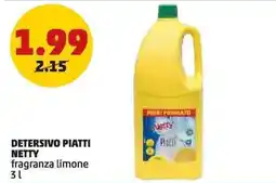 PENNY Detersivo piatti Netty fragranza limone offerta