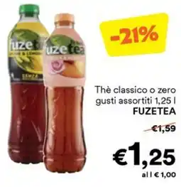 Unes Thè classico o zero gusti assortiti FUZETEA offerta