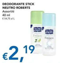 Migross Superstore Deodorante stick Neutro Roberts offerta