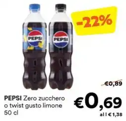 Unes PEPSI Zero zucchero o twist gusto limone offerta