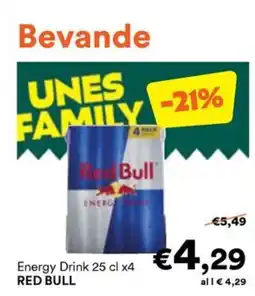 Unes Energy Drink RED BULL offerta