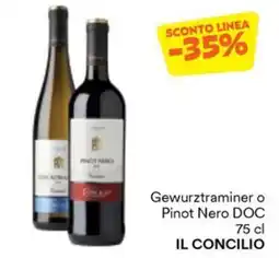 Unes Gewurztraminer o Pinot Nero DOC IL CONCILIO offerta