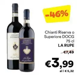 Unes Chianti riserva o superiore DOCG la rupe offerta