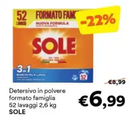 Unes Detersivo in polvere formato famiglia SOLE offerta