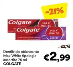 Unes Dentifricio sbiancante Max White offerta