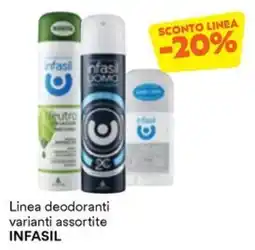 Unes Linea deodoranti varianti assortite INFASIL offerta