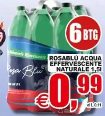 Rosablù acqua effervescente naturale