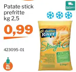 GrosMarket Patate stick prefritte Golden River Straight Cut offerta