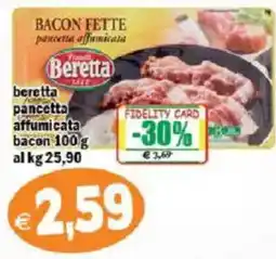 Il Castoro Supermercati Bacon Fette pancetta affumicata Beretta offerta