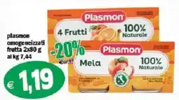 Il Castoro Supermercati Plasmon omogeneizzati frutta offerta