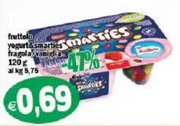 Il Castoro Supermercati Fruttolo yogurt & smarties fragola vaniglia offerta