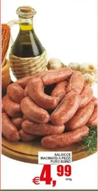 Salsicce macinate a pezzi puro suino
