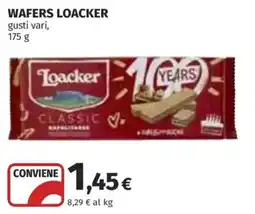 Ipercoop Wafers Loacker Classic offerta