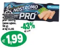 Il Castoro Supermercati Nostromo tonno al naturale pro+ offerta