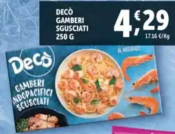 Deco Superfreddo Decò gamberi sgusciati offerta