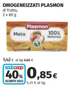 Ipercoop Omogeneizzati Plasmon di frutta offerta