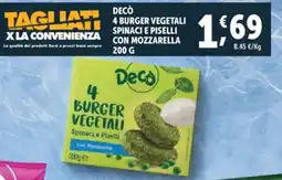 Deco Superfreddo Decò Burger Vegetali Spinaci e Piselli con Mozzarella offerta