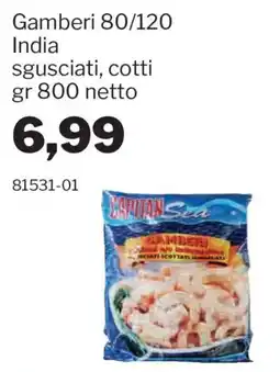 GrosMarket Gamberi 80/120 India sgusciati, cotti offerta