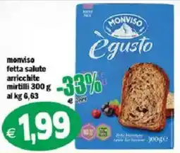 Il Castoro Supermercati Monviso fetta salute arricchite mirtilli offerta