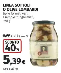 Ipercoop Linea Sottoli O Olive Lombardi offerta