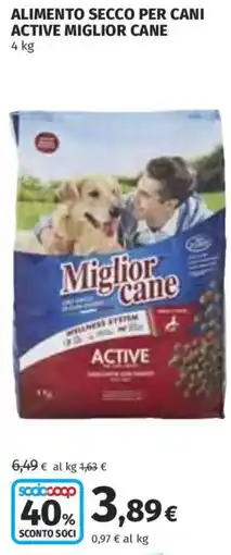 Ipercoop Alimento secco per cani active miglior cane offerta