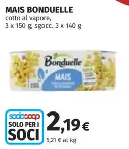 Ipercoop Mais Bonduelle offerta