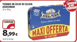 Ipercoop Tonno in olio di oliva Asdomar offerta