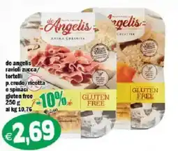 Il Castoro Supermercati de angelis ravioli zucca / tortelli p. crudo / ricotta e spinaci offerta