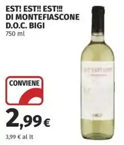 Ipercoop Est! Est!! Est!!! di Montefiascone D.O.C. Bigi offerta
