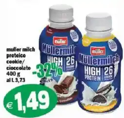 Il Castoro Supermercati Müller milk proteico cookie/cioccolato offerta