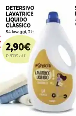 Ipercoop Detersivo lavatrice liquido classico offerta