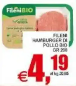 Pewex Fileni hamburger di pollo bio offerta