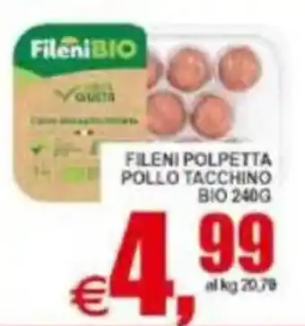 Pewex Fileni polpetta pollo tacchino bio offerta