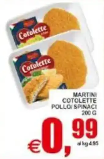 Pewex Martini Cotolette Pollo Spinaci offerta