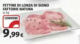 Ipercoop Fettine di lonza di suino Fattorie Natura offerta