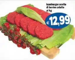 Il Castoro Supermercati hamburger scelto di bovino adulto offerta