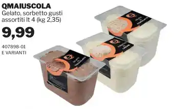 QMAIUSCOLA Gelato, sorbetto gusti assortiti