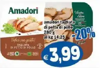 Il Castoro Supermercati Amadori tagliata di petto di pollo offerta