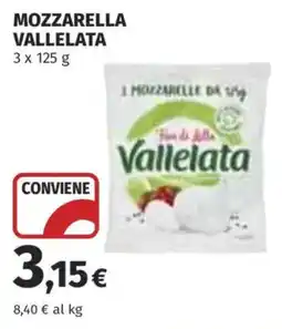 Ipercoop Mozzarella Vallelata offerta