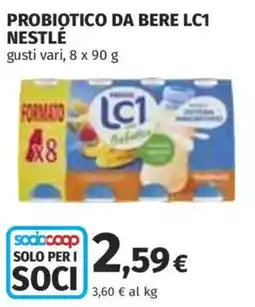 Ipercoop Probiotico da bere LC1 Nestlé offerta