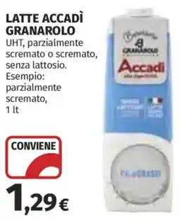 Ipercoop Latte Accadi Granarolo offerta