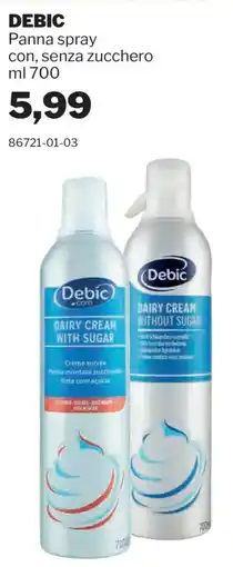 GrosMarket Debic panna spray con, senza zucchero offerta