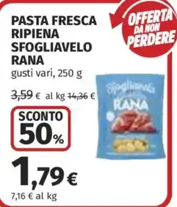 Ipercoop Pasta fresca ripiena sfogliavelo rana offerta