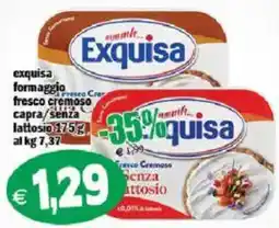 Il Castoro Supermercati Exquisa formaggio fresco cremoso capra senza lattosio offerta