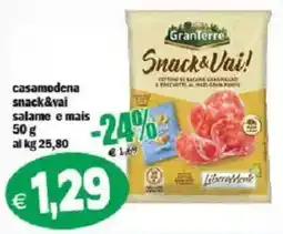 Il Castoro Supermercati Snack&Vai! salame e mais offerta